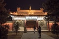 Dalhousie lamasery Temple, by night illuminated Hohhot China gate