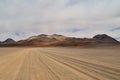 Dali's desert, surreal colorful barren landscape