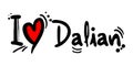 Dalian city of China love message Royalty Free Stock Photo