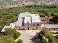 Aerial view of the Deir Al-Mukhraqa Carmelite Monastery in northern Israel