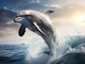 Ai Generated illustration Wildlife Concept of Dall Porpoise Royalty Free Stock Photo