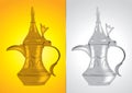 Dallah - the Traditional arabic coffee pot Royalty Free Stock Photo