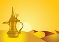 Dallah - the Traditional arabic coffee pot Royalty Free Stock Photo