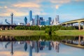 Dallas city downtown skyline cityscape of Texas USA Royalty Free Stock Photo