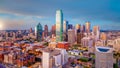 Dallas city downtown skyline cityscape of Texas USA Royalty Free Stock Photo