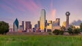 Dallas city downtown skyline cityscape of Texas USA Royalty Free Stock Photo