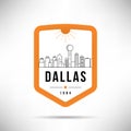Dallas City Modern Skyline Vector Template Royalty Free Stock Photo