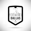 Dallas City Modern Skyline Vector Template Royalty Free Stock Photo