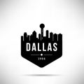 Dallas City Modern Skyline Vector Template Royalty Free Stock Photo