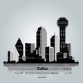 Dallas city silhouette. Vector illustration. Royalty Free Stock Photo