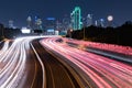 Dallas City Skyline at Night Royalty Free Stock Photo