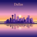 Dallas city skyline silhouette background Royalty Free Stock Photo