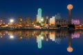 Dallas City skyline at twilight Royalty Free Stock Photo