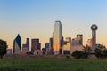 Dallas City skyline at twilight Royalty Free Stock Photo