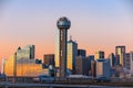 Dallas City skyline at twilight Royalty Free Stock Photo