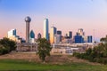 Dallas City skyline at twilight Royalty Free Stock Photo