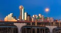 Dallas City skyline at twilight Royalty Free Stock Photo