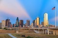 Dallas City skyline at twilight Royalty Free Stock Photo