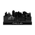 Dallas cityscape line art design. Royalty Free Stock Photo