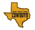 Dallas Cowboys Texas State Outline Tin Sign Street The Lone Star State Royalty Free Stock Photo