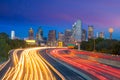 Dallas downtown skyline at twilight, Texas Royalty Free Stock Photo