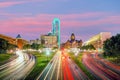 Dallas downtown skyline at twilight, Texas Royalty Free Stock Photo