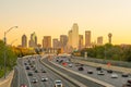 Dallas downtown skyline at twilight, Texas Royalty Free Stock Photo