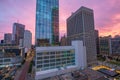 Dallas downtown skyline at twilight, Texas Royalty Free Stock Photo