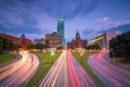 Dallas downtown skyline at twilight, Texas Royalty Free Stock Photo