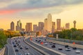 Dallas downtown skyline at twilight, Texas Royalty Free Stock Photo