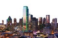 Dallas downtown view shot from reunion tower Royalty Free Stock Photo