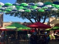 Dallas Fair decorated with umbrellas