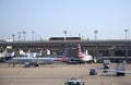 Busy Dallas and Fort Worth airport view Texas USA