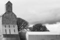 Agriculture Structures under cloudy skies Royalty Free Stock Photo