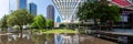 Dallas Performing Arts Center theater building panorama in Texas, United States Royalty Free Stock Photo