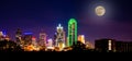 Dallas skyline at night, Dallas City, Texas