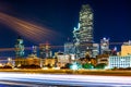 Dallas skyline by night Royalty Free Stock Photo