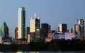 Dallas skyline night scenes Royalty Free Stock Photo