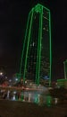 The Dallas Skyline at Night in Winter Royalty Free Stock Photo