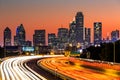 Dallas skyline at sunrise Royalty Free Stock Photo