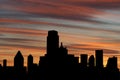 Dallas Skyline at sunset Royalty Free Stock Photo