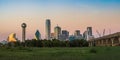 Dallas Skyline Sunset Royalty Free Stock Photo