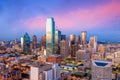 Dallas, Texas cityscape with blue sky at sunset Royalty Free Stock Photo