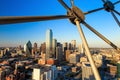 Dallas, Texas cityscape with blue sky at sunset Royalty Free Stock Photo