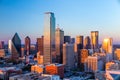 Dallas, Texas cityscape with blue sky at sunset Royalty Free Stock Photo