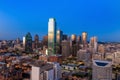 Dallas, Texas cityscape with blue sky at sunset Royalty Free Stock Photo