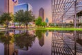 Dallas, Texas Cityscape and Plaza Royalty Free Stock Photo