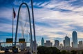 Dallas Texas downtown Metropolis Skyline Cityscape Margaret Hunt Hill Bridge Royalty Free Stock Photo