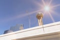 DALLAS, TEXAS - MARCH 28 2021: View of the Reunion Tower in downtown Dallas Royalty Free Stock Photo