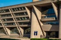 Dallas, Texas - May 7, 2018: Dallas City Hall, designed by renouned architect I. M. Pei, was used for the Robocop movies Royalty Free Stock Photo